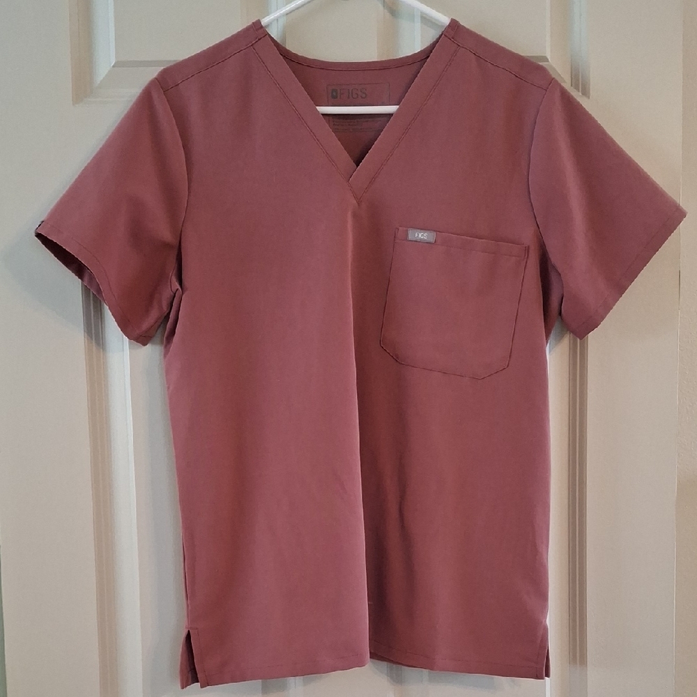 Figs Catarina One-Pocket Scrub Top - Mauve